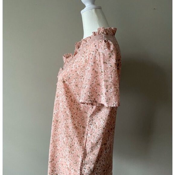 SHEIN Short-Sleeve Floral Blouse, Size Small - Picture 5 of 7